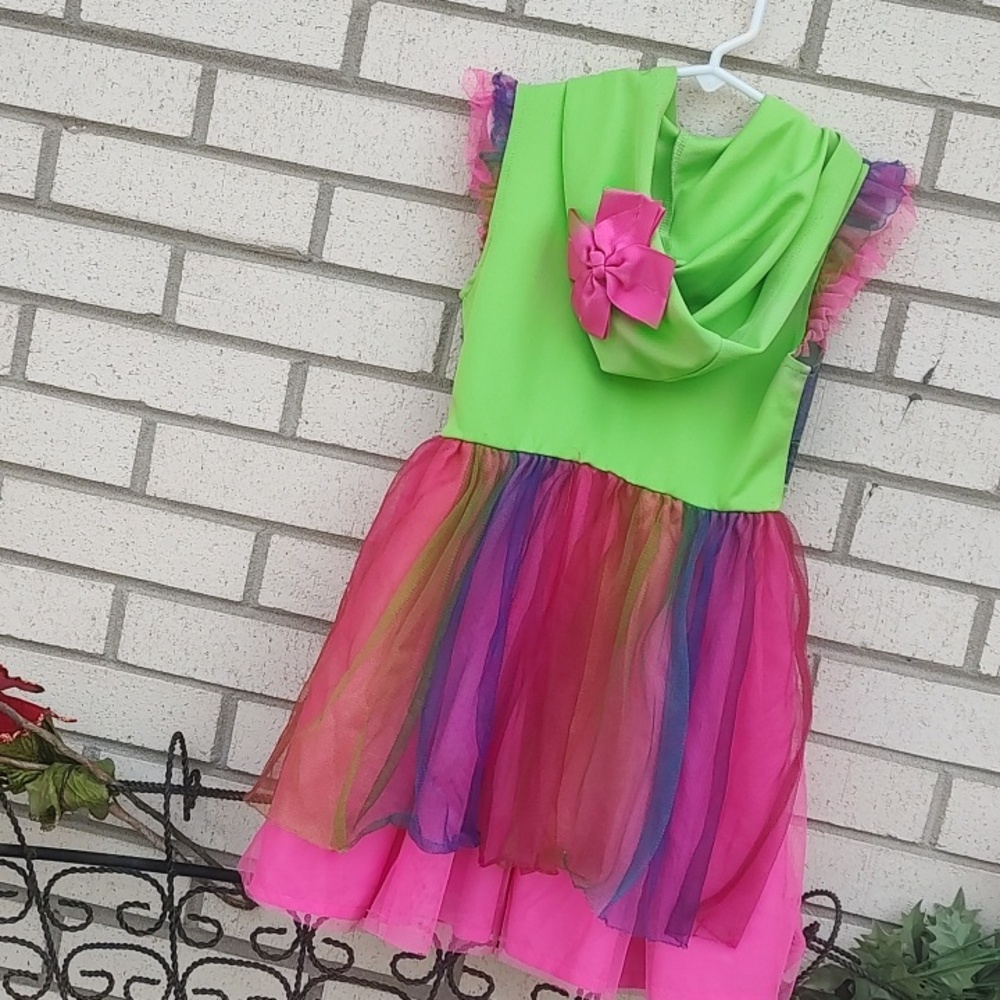 Nickelodeon Neon Tulle Hooded Dress - Picture 9 of 11